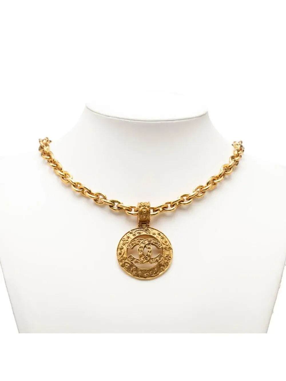 Chanel Cc Logo Chain Pendant Necklace #287804C14B
